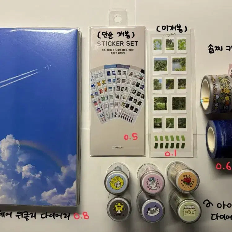 [BUNJANG] Iconic Dairy Stamp Set - Dairy, Kiss Cut, Stickers / 썸웨어 만년형 다이어리 솝찌 키스컷 밍키트 아이코닉 다이어리 스탬프 다꾸