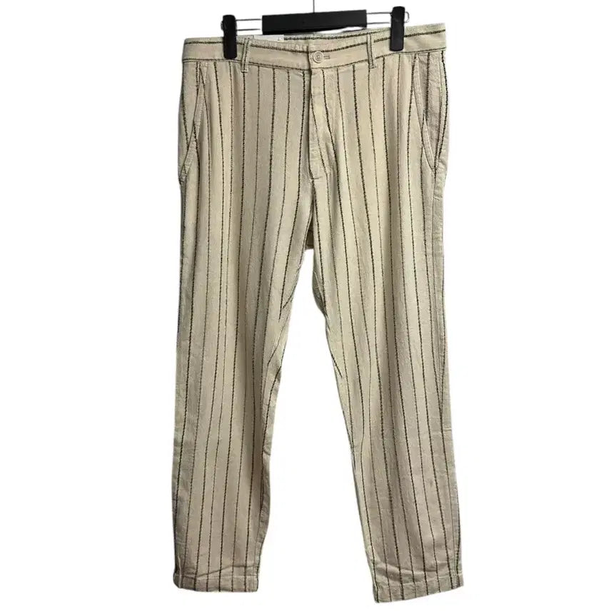 [BUNJANG] ZARA Linen Cotton Stripe Relaxed Fit Pants Size 31 / (새상품)자라 린넨코튼 스트라이프 릴렉스 팬츠 31size