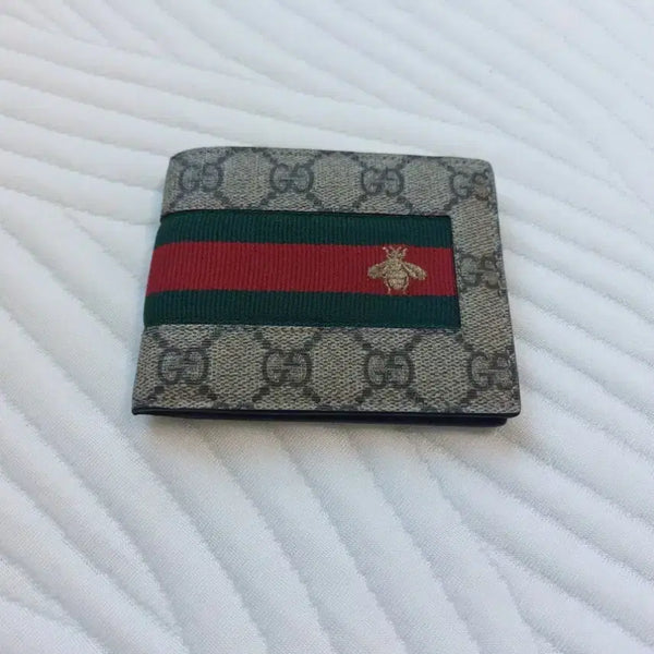 [BUNJANG] Gucci GG Supreme Bee Card Wallet / 구찌 GG 웹 수프림 꿀벌 반지갑 정품