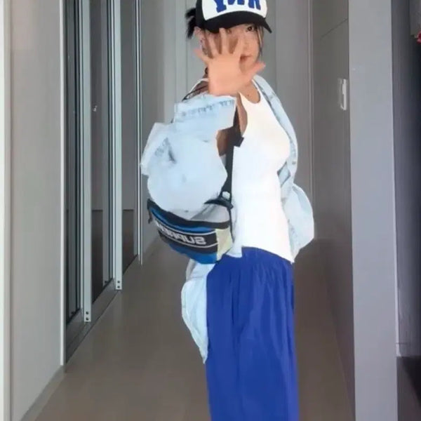 [BUNJANG] Bonita Crinkle Pants Blue / 보니타 바스락팬츠(블루)