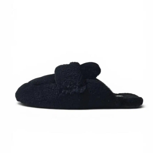 [BUNJANG] Prada Men's Triangle Logo Shearling Slipper Mules Black Size 40 / 프라다 남성 삼각로고 시어링 슬리퍼 뮬 블랙 40 프라다 신발