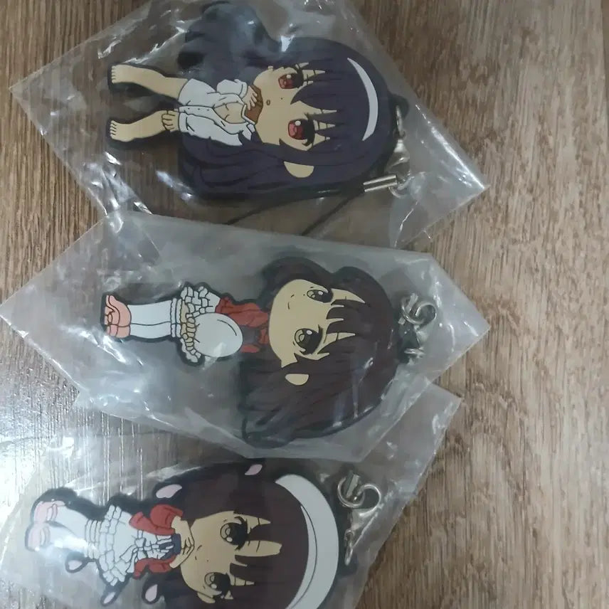 [BUNJANG] Anime Character Keychains Set of 3 / 애니메이션 캐릭터 키링 3개 세트