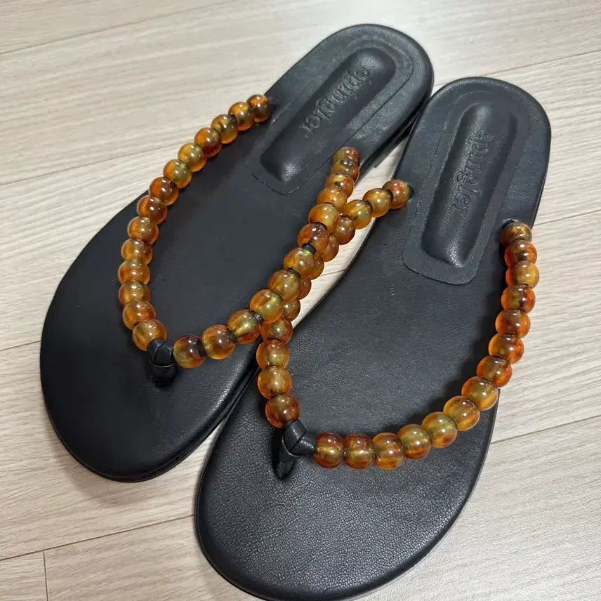 [BUNJANG] Epingler Beaded Flip Flops Sandals Size 260 / 에핑글러 플립플랍 구슬쪼리 260