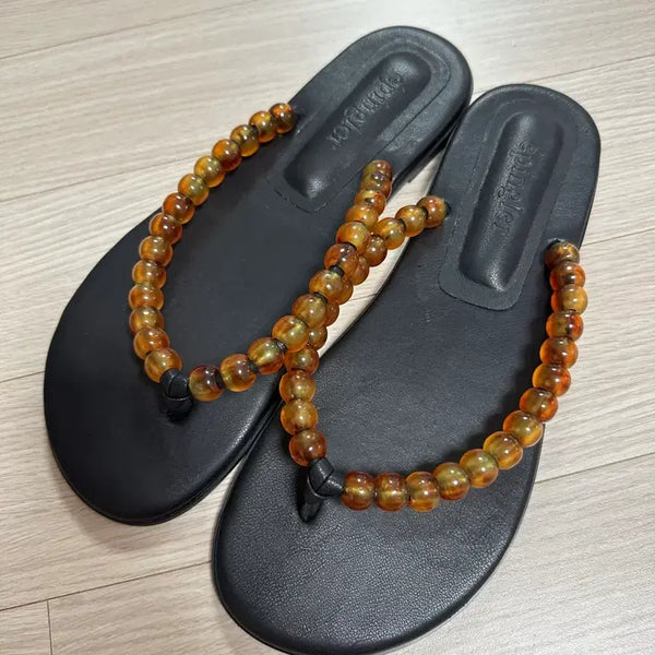 [BUNJANG] Epingler Beaded Flip Flops Sandals Size 260 / 에핑글러 플립플랍 구슬쪼리 260