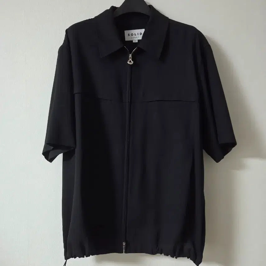 [BUNJANG] Solid Homme 24SS Zip-Up Short Sleeve Shirt / 솔리드옴므 24ss 집업 반팔 셔츠 48