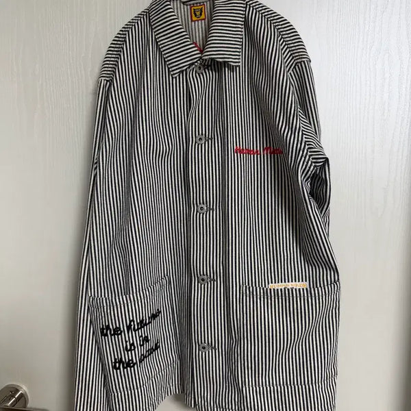 [BUNJANG] Human Made Stripe Work Jacket / 휴먼메이드 스트라이프 워크 자켓