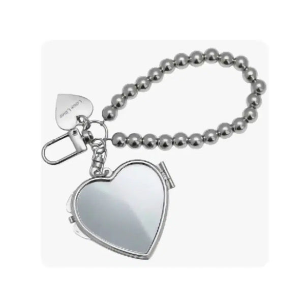 [BUNJANG] Love Liner Heart Mirror Keyring / 러브라이너 하트 거울 키링