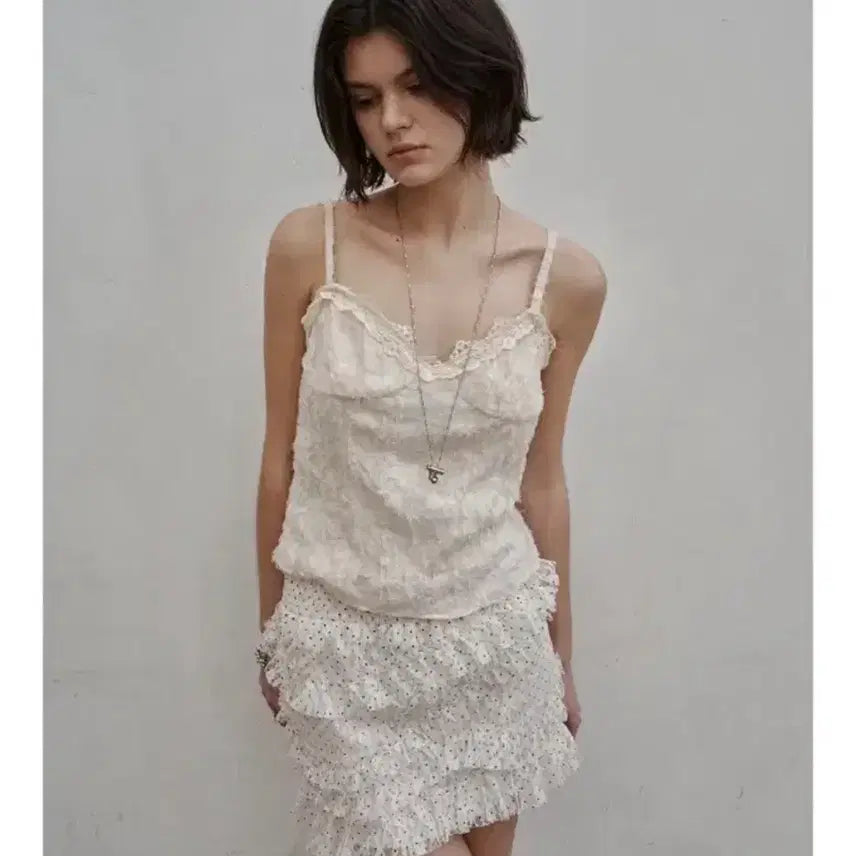 [BUNJANG] Sett For Moon Dot Frill Skirt S / 세틀포문 도트 프릴스커트 s