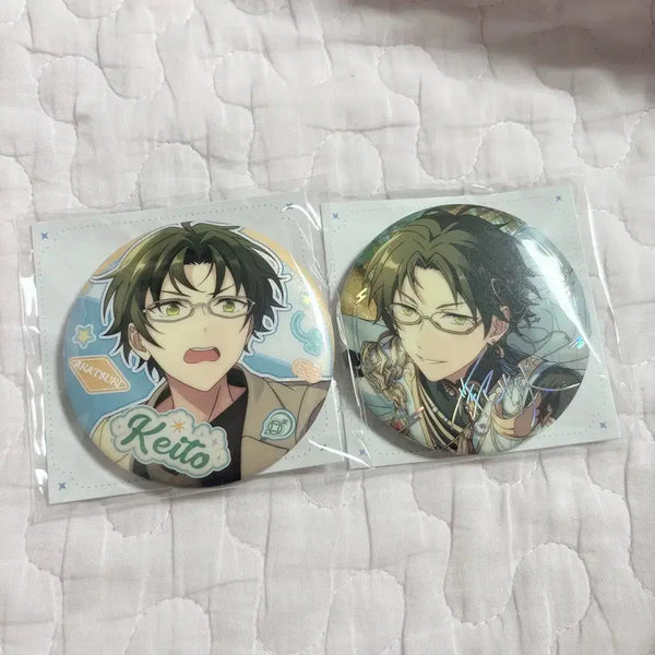 [BUNJANG] Ensemble Stars Hasumi Keito Chinese Server Scout Can Badge Set (Pre- and Post-Scout) / 앙스타 하스미 케이토 중스타 스카우트 캔뱃지 각전 각후 2개 일괄