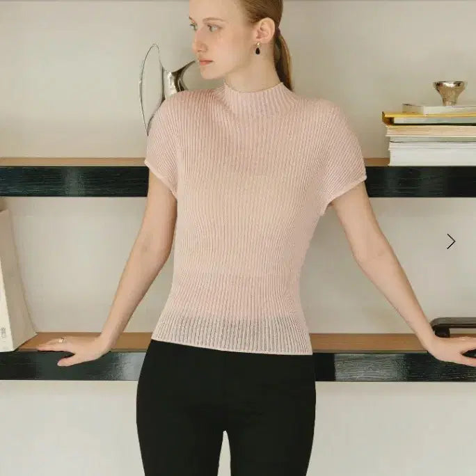 [BUNJANG] Rodier Pleated Dolman Knit Pink / 새상품 S 시에 로디 플리츠 돌먼 니트 핑크