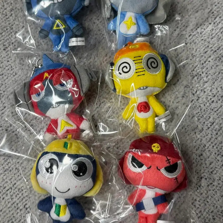 [BUNJANG] Keroro Mini Chibi Plush Keychain Set / 케로로 미니미니 치비 누이 키링 일괄 양도 기로로 쿠루루 타마마 도로로