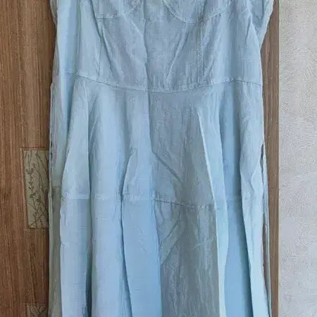 [BUNJANG] Sky Blue Bustier Long Dress / 하늘색 뷔스티에 롱 원피스