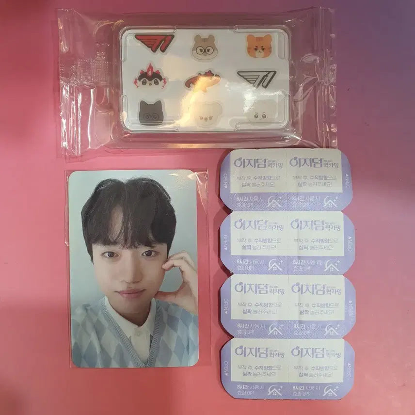 [BUNJANG] T1 Easy Derm Quick Calming Patch Set with Keria Photocard / T1 이지덤 퀵카밍패치 8매+애니멀패치+케리아 포카