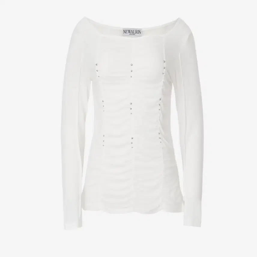 [BUNJANG] Newearlin Twinkle Shirring Top Ivory / 뉴얼린 트윙클 셔링 탑 아이보리