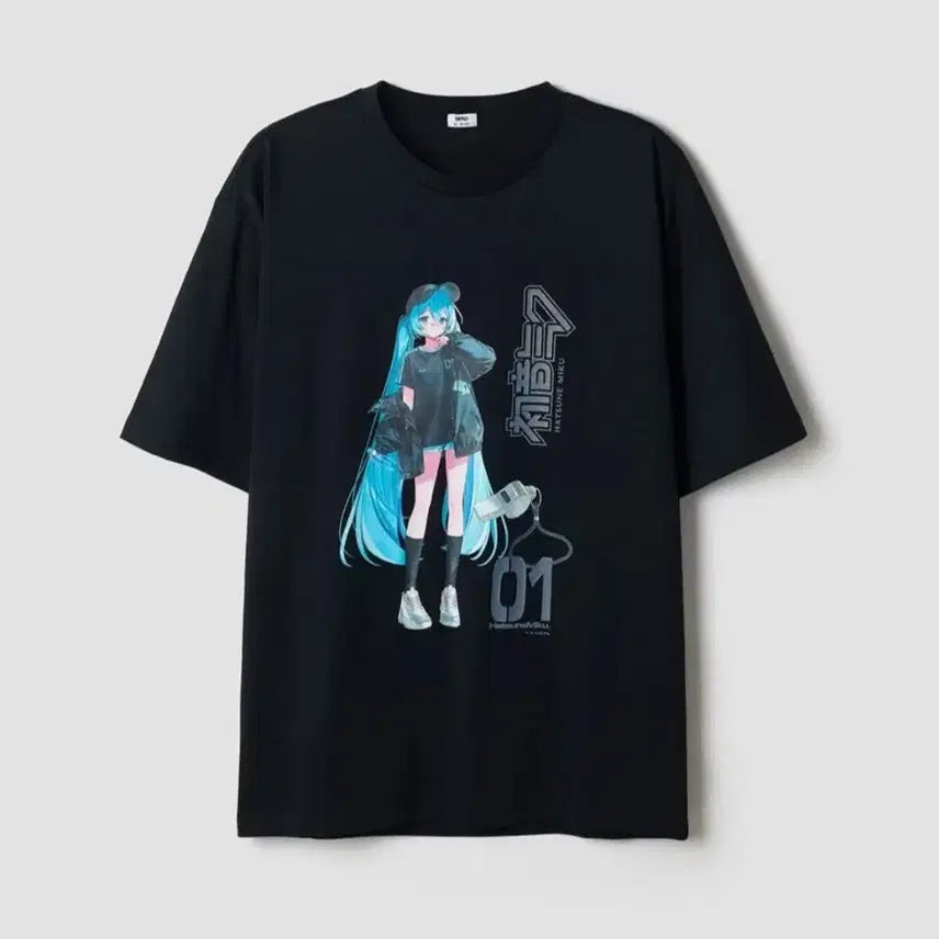 [BUNJANG] Hatsune Miku SPAO Short Sleeve T-Shirt / 하츠네미쿠 스파오 반팔티