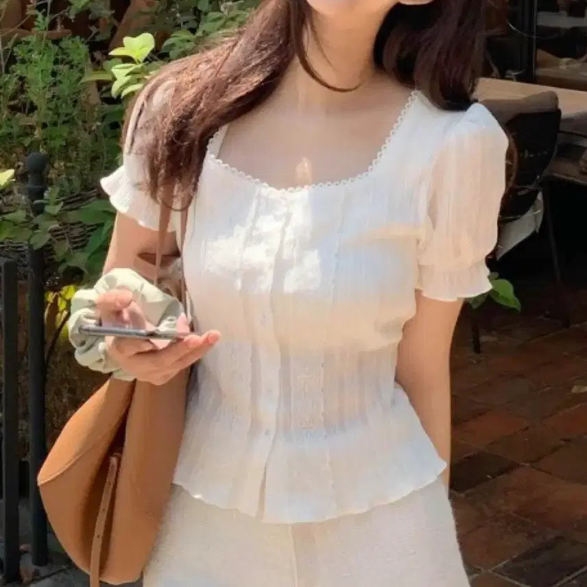 [BUNJANG] Jennie O Summer Pearl Ethnic Blouse / 제니오 썸머 펄 에스닉 블라우스