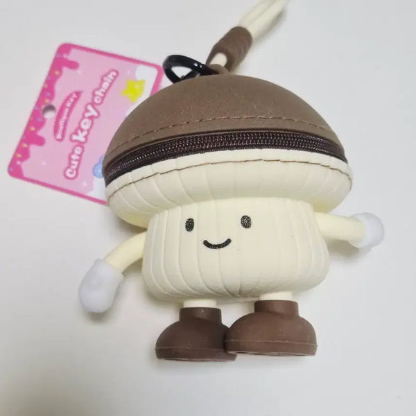 [BUNJANG] Mushroom Pouch Silicone Coin Purse Keychain Bag Charm / 버섯 파우치 실리콘 동전지갑 키링 가방고리