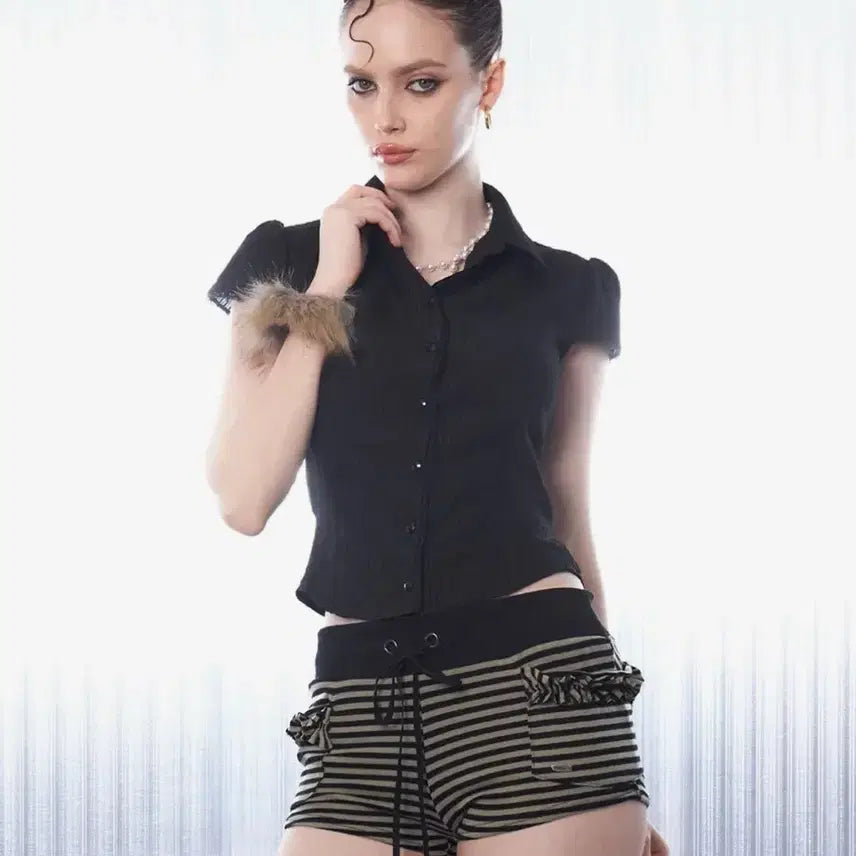 [BUNJANG] Hilda Lacy Bow Shirt / 힐다 레이시 보우 셔츠 S