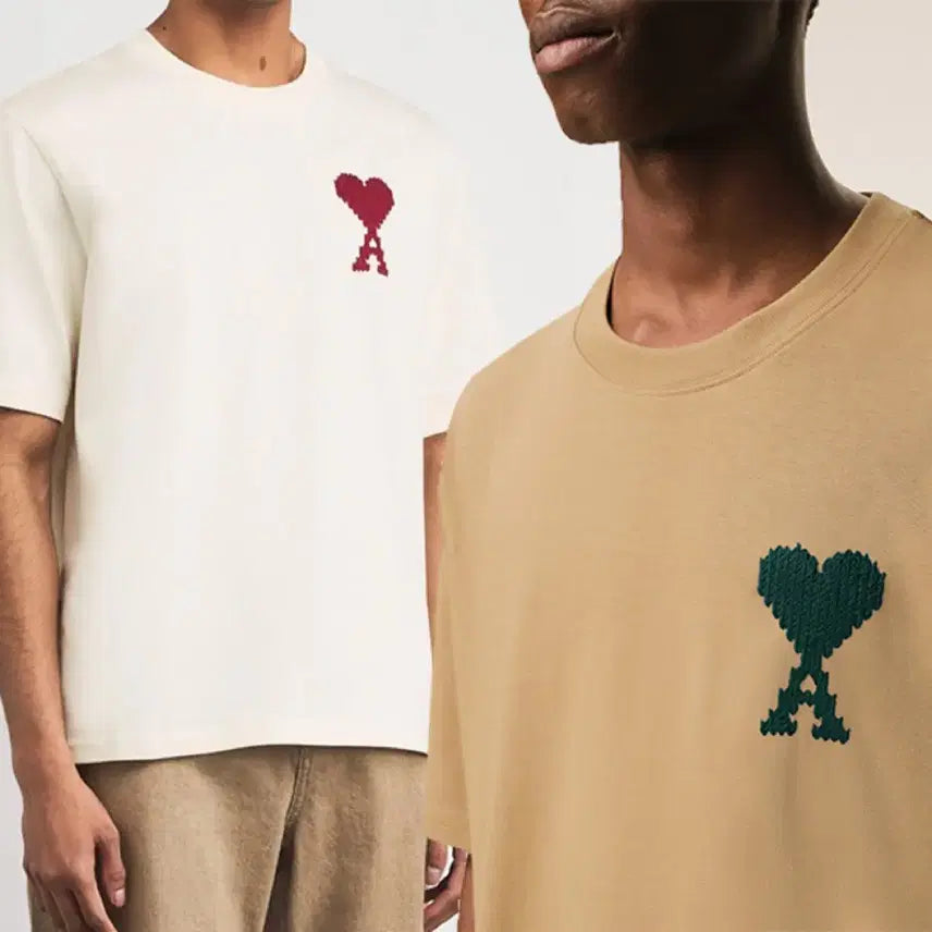 [BUNJANG] AMI Big Heart Logo Short-Sleeve T-Shirt (Unisex) / 정품/새상품)AMI 아미 빅하트 로고 반팔 티셔츠 남녀공용