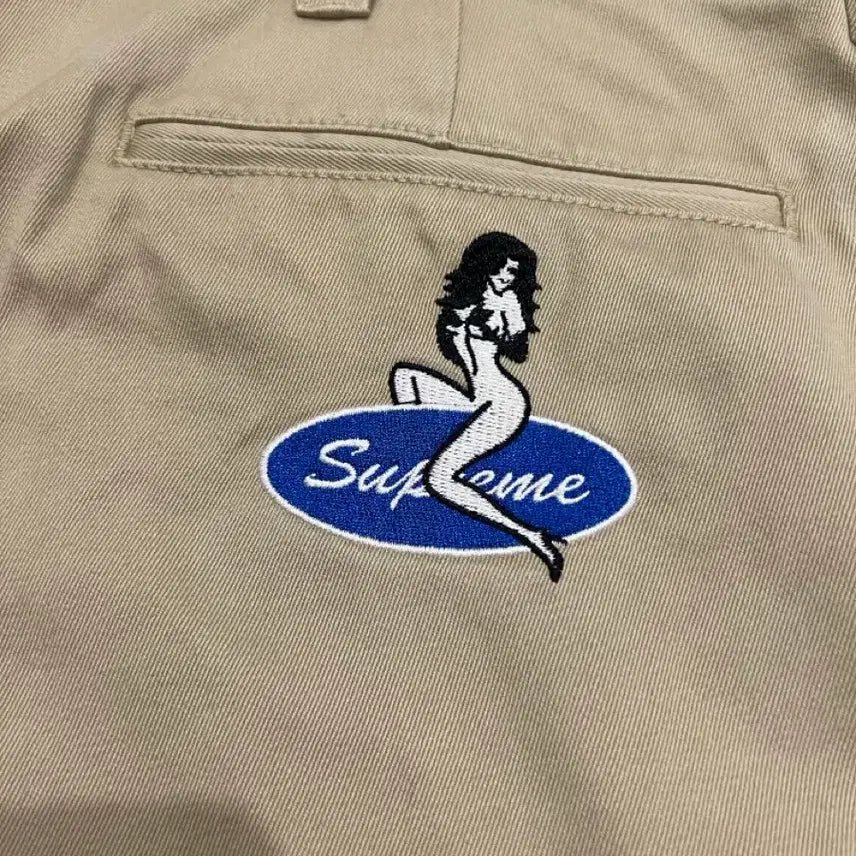 [BUNJANG] Supreme Pin-up Girl Chino Pants Beige 34 / 슈프림 핀업걸 치노 팬츠 베이지 34