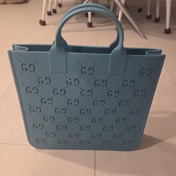 [BUNJANG] Gucci GG Rubber Punching Tote Bag Blue (Kids) / 구찌 GG 러버 펀칭 토트백 블루(키즈) 더스트백 포함 (정품)