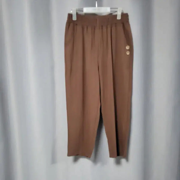 [BUNJANG] Banded Button Detail Slacks / 밴딩 버튼 장식 슬랙스