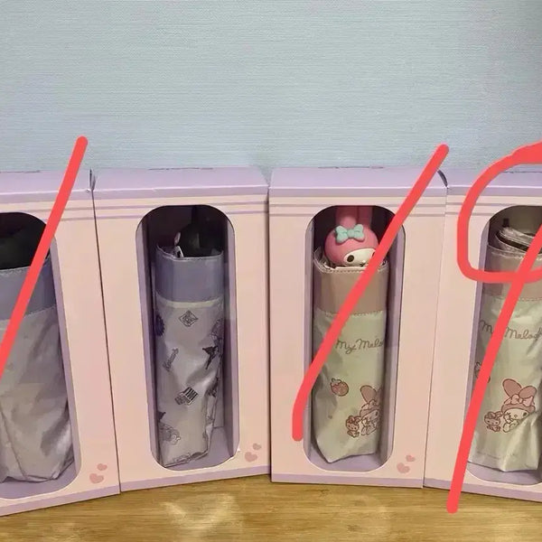[BUNJANG] Hello Kitty, My Melody, Kuromi, Chairoikoguma, Miku Folding Umbrella / 개별)헬로키티,마이멜로디,쿠로미,헬로키티,차이로이코구마,미쿠 양우산