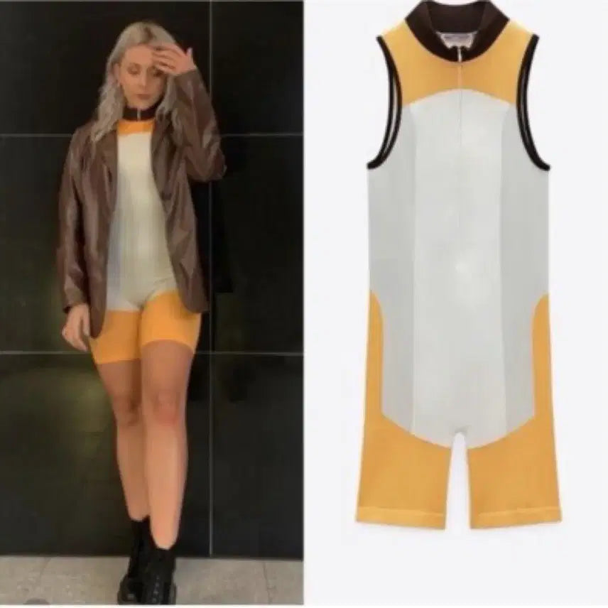 [BUNJANG] Zara Contour Collection Jumpsuit Biker Shorts / (xs-s) [택 새상품] ZARA 자라 콘투어 컬렉션 점프수트 바이커쇼츠