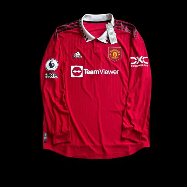 [BUNJANG] Adidas 22/23 Manchester United Authentic Home Long Sleeve Ronaldo Jersey / 아디다스 22 23 맨체스터 유나이티드 맨유 어센틱 홈 긴팔 호날두 유니