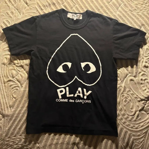 [BUNJANG] Comme des Garçons PLAY Inverted Heart Logo T-Shirt Black (M) / 플레이 꼼데가르송 인버티드 하트 로고 티셔츠 블랙 (M)