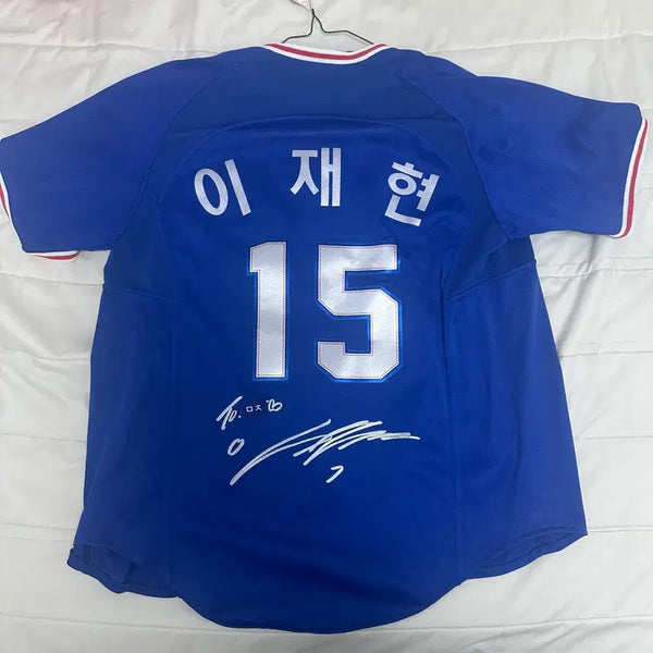 [BUNJANG] Samsung Lions Lee Jae-hyun #15 Away Jersey / 삼성라이온즈 이재현 맛살 어웨이 15번 유니폼