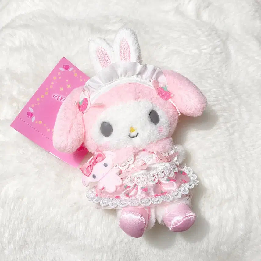 [BUNJANG] Sanrio Original Mascot Keychain Plush Toy My Melody Costume / 산리오 오리지널 마스코트 키링 인형 정품 마이멜로디 캐릭터 대상 코스튬