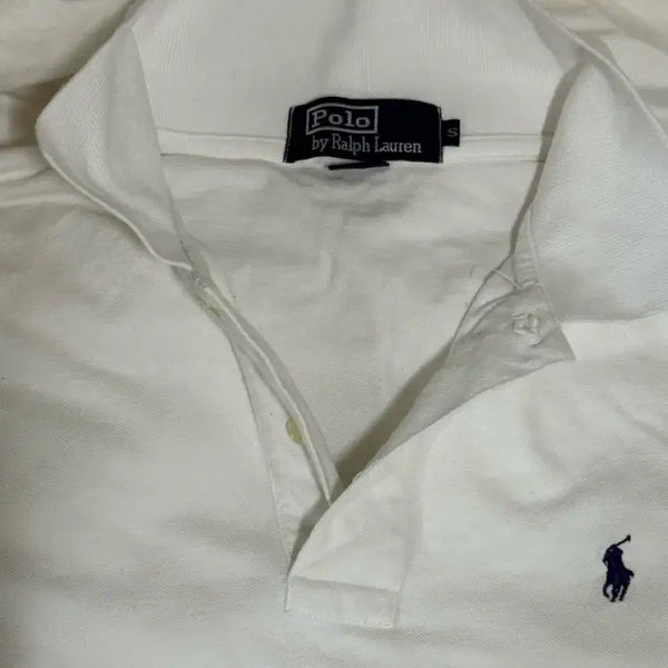 [BUNJANG] Polo Ralph Lauren White Short Sleeve Polo Shirt / 폴로 랄프로렌 화이트 반팔 카라티 판매