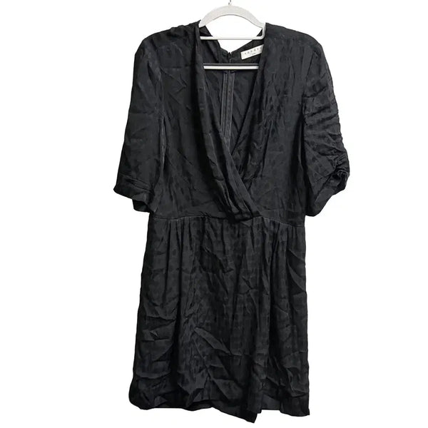 [BUNJANG] Sandro Paris Midi Black Dress (Size 3) / sandro paris 산드로 랩 미디 블랙 원피스 (3)