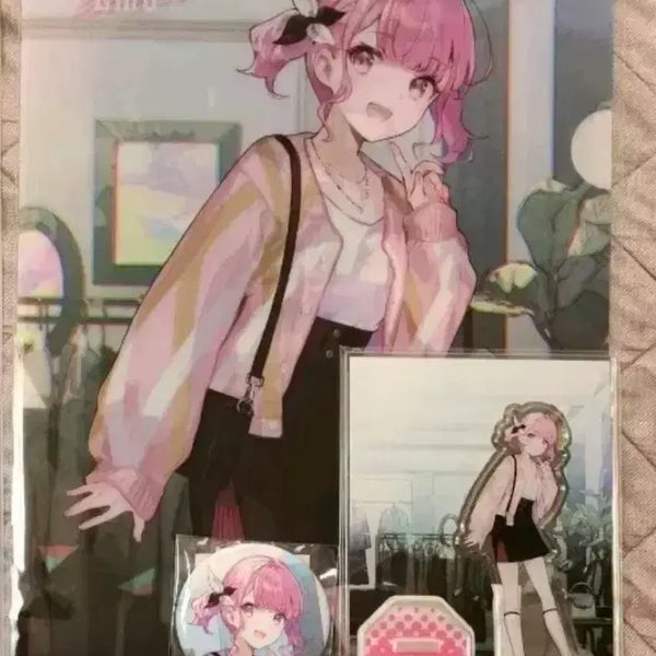 [BUNJANG] Proseka Otori Emu Acrylic Stand & Can Badge Full Set / 프세카 프로세카 조조타운 2탄 오오토리에무 아크릴스탠드 캔뱃지 풀세트