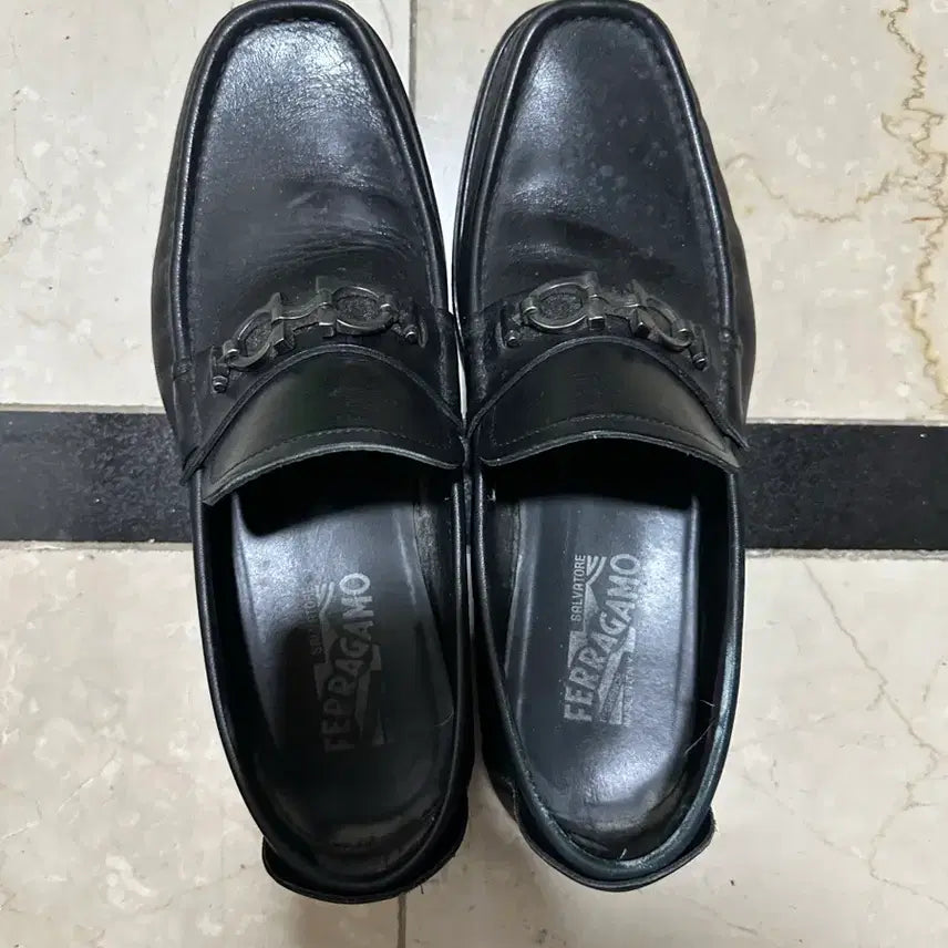 [BUNJANG] Salvatore Ferragamo Leather Loafers Sneakers / **페라가모 구두 로퍼 9(275-280) 명품 가죽 스니커즈