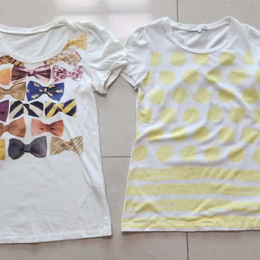 [BUNJANG] Olive des Olive & Vanilla B T-Shirts (Set of 2) / 올리브데올리브 티셔츠 55사이즈