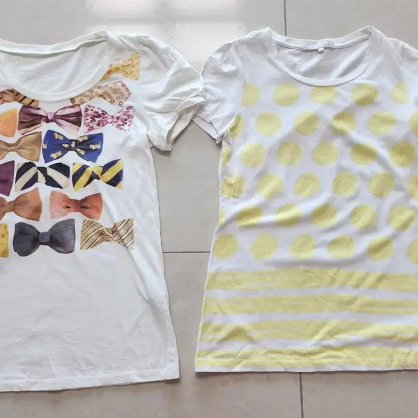 [BUNJANG] Olive des Olive & Vanilla B T-Shirts (Set of 2) / 올리브데올리브 티셔츠 55사이즈