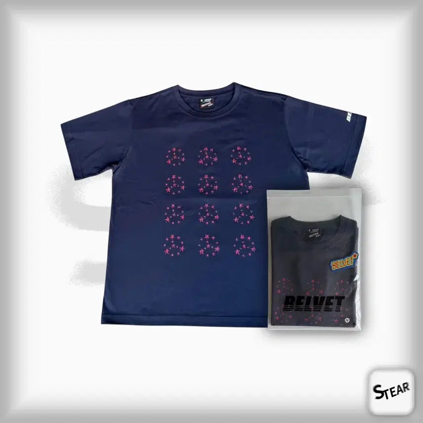 [BUNJANG] Belvet Star Logo Tee Navy / Belvet 스타 로고 티 네이비