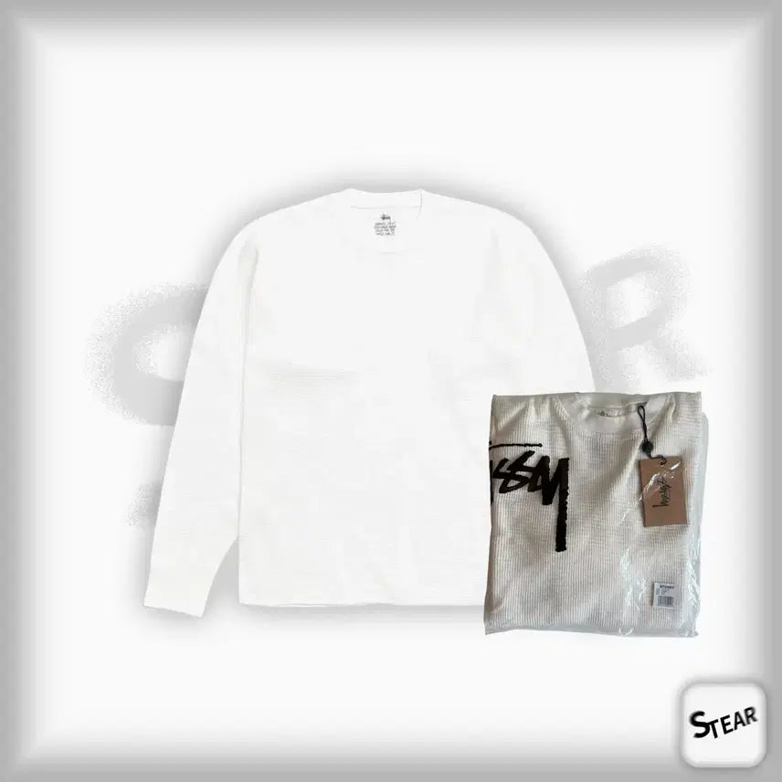 [BUNJANG] Stussy Waffle Long Sleeve White / 스투시 와플 롱슬리브 화이트
