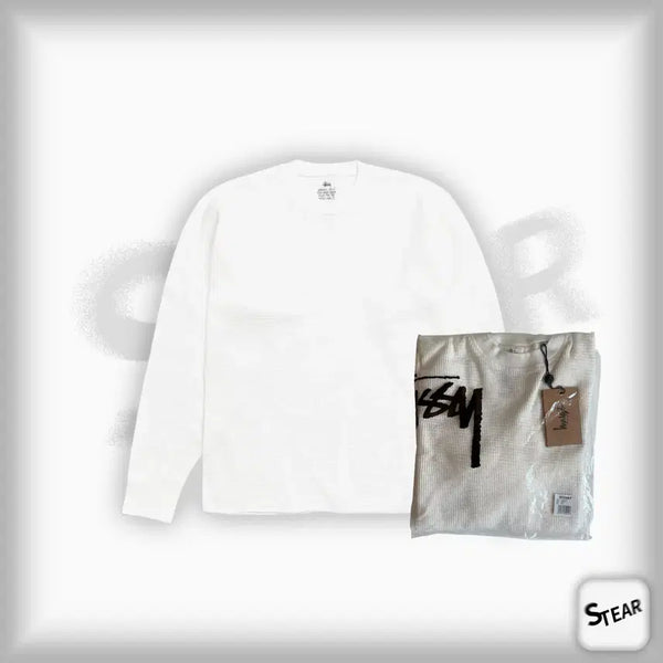 [BUNJANG] Stussy Waffle Long Sleeve White / 스투시 와플 롱슬리브 화이트