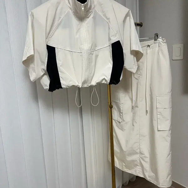 [BUNJANG] Jullog Cropped Windbreaker Set (New Excellent Condition) / 줄로그 크롭 바람막이 세트 (새상급)