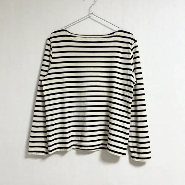 [BUNJANG] MHL Margaret Howell Striped Cotton Long Sleeve T-Shirt / MHL마가렛호웰 스트라이프 흑백