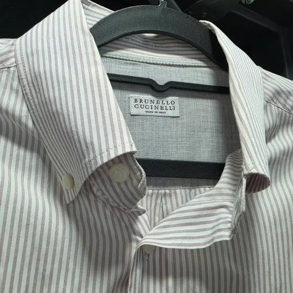 [BUNJANG] Brunello Cucinelli Striped Oxford Shirt / 브루넬로 쿠치넬리 스트라이프 셔츠