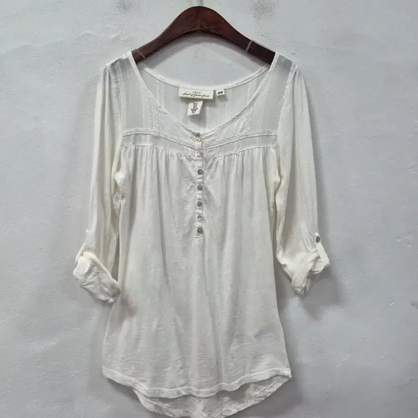 [BUNJANG] H&M Long Sleeve White Blouse / H&M 긴팔 여성 블라우스 화이트