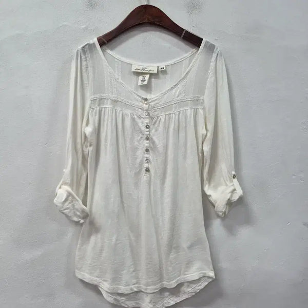 [BUNJANG] H&M Long Sleeve White Blouse / H&M 긴팔 여성 블라우스 화이트