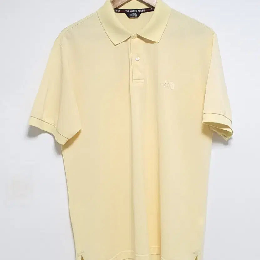 [BUNJANG] The North Face Coolmax Short-Sleeve Polo Shirt - Light Yellow, Size 110 / 노스페이스 쿨맥스 기능성 반팔 카라티 110사이즈 라이트옐로우