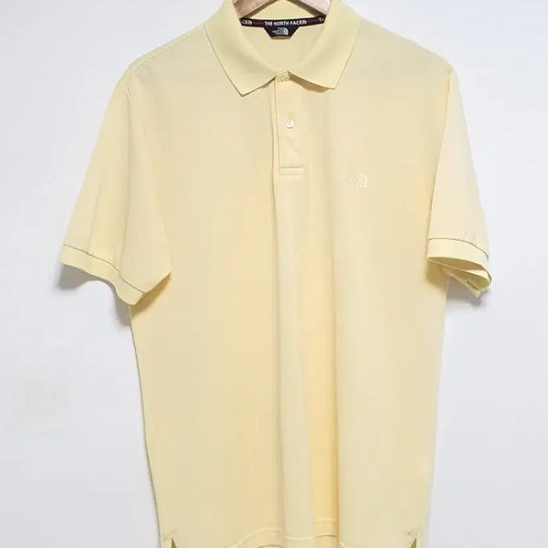 [BUNJANG] The North Face Coolmax Short-Sleeve Polo Shirt - Light Yellow, Size 110 / 노스페이스 쿨맥스 기능성 반팔 카라티 110사이즈 라이트옐로우