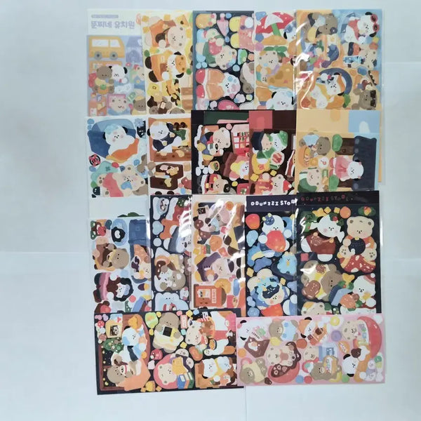 [BUNJANG] Ddakku Sticker Bundle Set (Ddunzzi Shop) - 50 Sheets / 다꾸 스티커(뚠찌상점) 50장