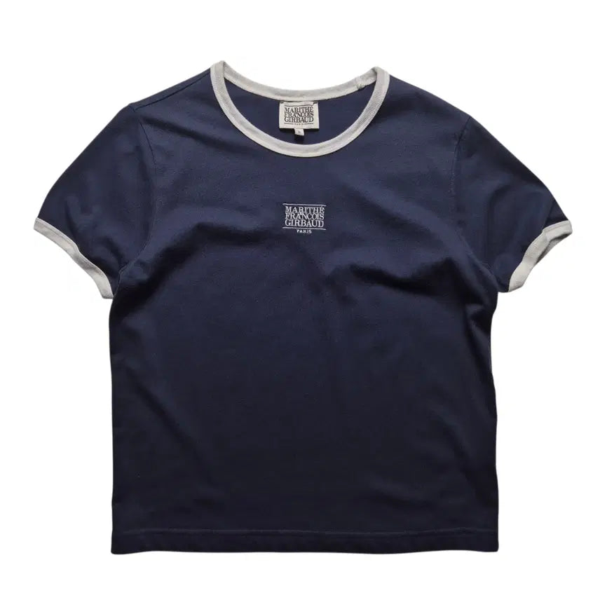 [BUNJANG] Marithe Francois Girbaud Cropped Ringer T-Shirt Size S / [S] 마리떼 프랑소와 저버 크롭 링거티셔츠